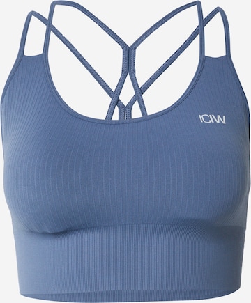 Soutien-gorge de sport ICANIWILL en bleu : devant