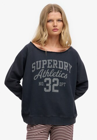 Sweat-shirt 'Athletic Essentials' Superdry & Co en bleu : devant