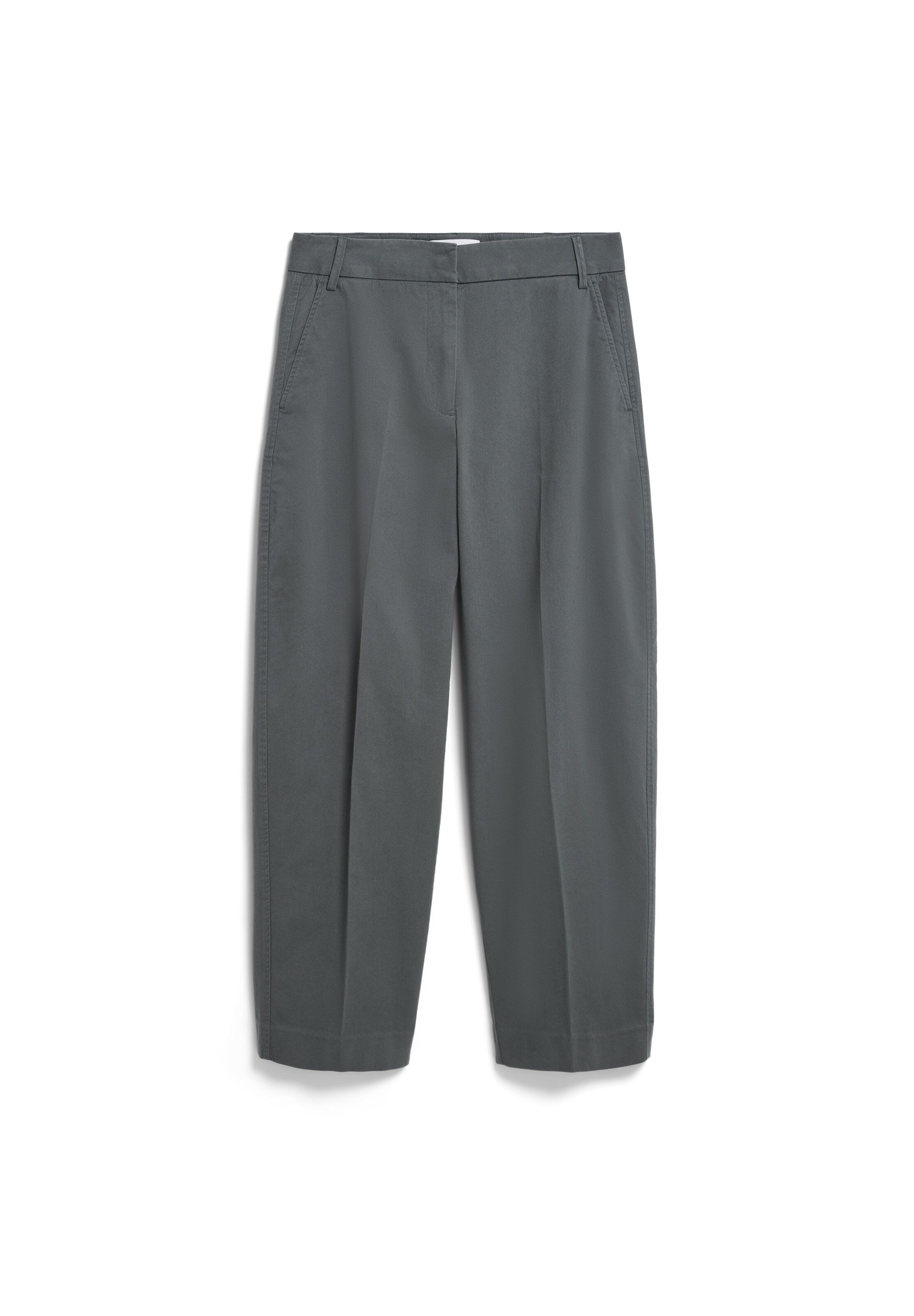 ARMEDANGELS Pleat-front trousers in Grey: front