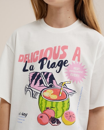 WE Fashion - Camiseta en blanco