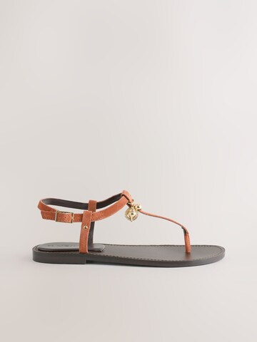 Next T-Bar Sandals in Orange