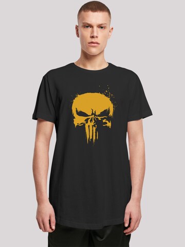 T-Shirt 'Marvel Punisher Gold' F4NT4STIC en noir : devant