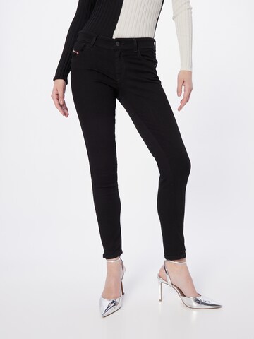 DIESEL Skinny Jeans 'SLANDY' in Black: front