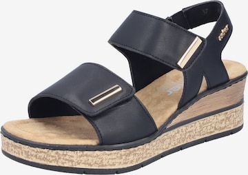 juoda Rieker Sandalai: priekis