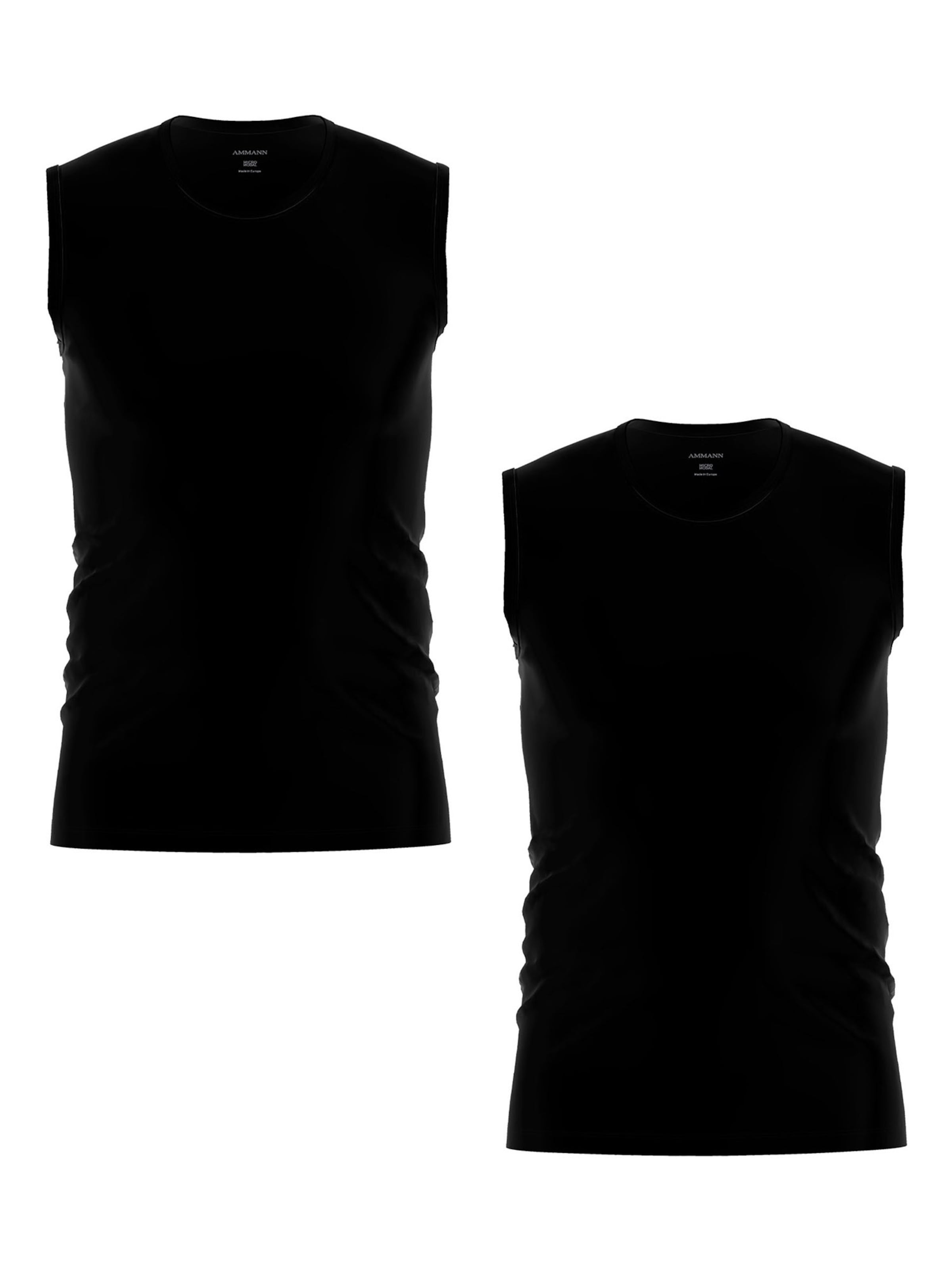Maillot de corps ' Micro Modal ' Ammann en noir : devant