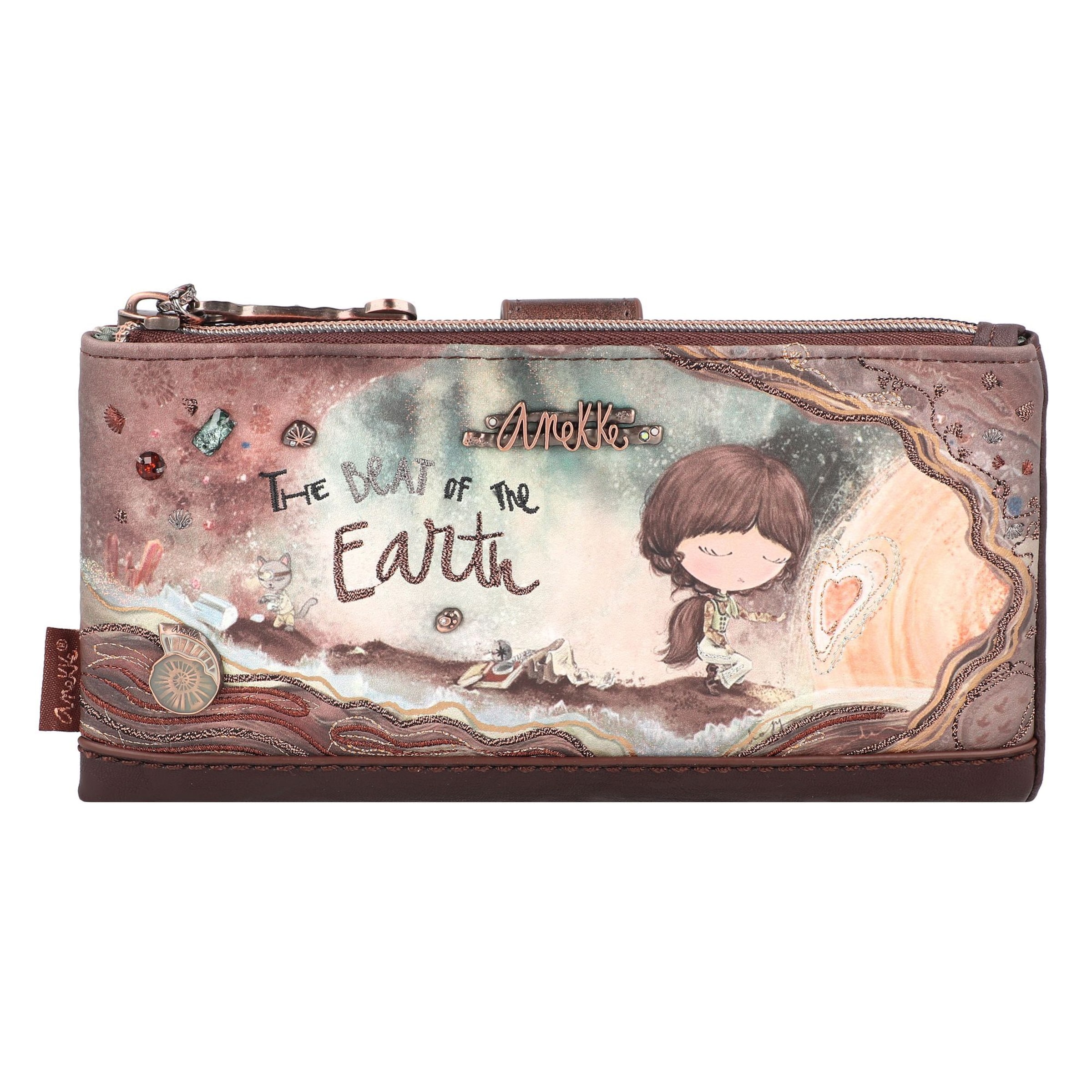 Anekke Wallet in Brown: front