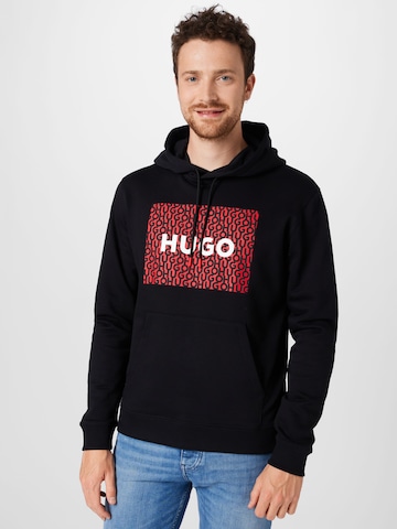 HUGO Red Sweatshirt 'Dreeman' in Zwart: voorkant