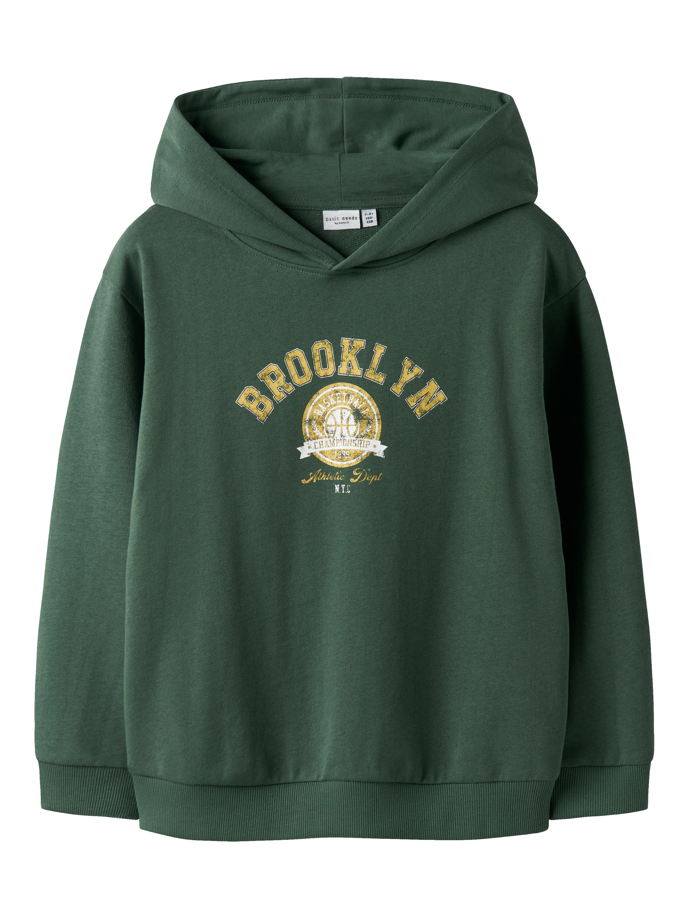 NAME IT Μπλούζα φούτερ 'NKMVELTEN' σε πράσινο: μπροστά