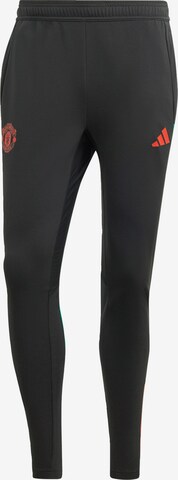 ADIDAS PERFORMANCE Skinny Workout Pants in Black: front