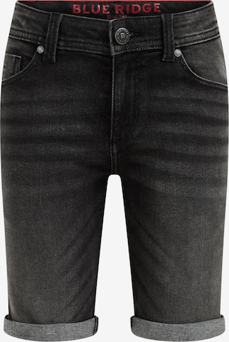 WE Fashion Slimfit Jeans in Zwart: voorkant