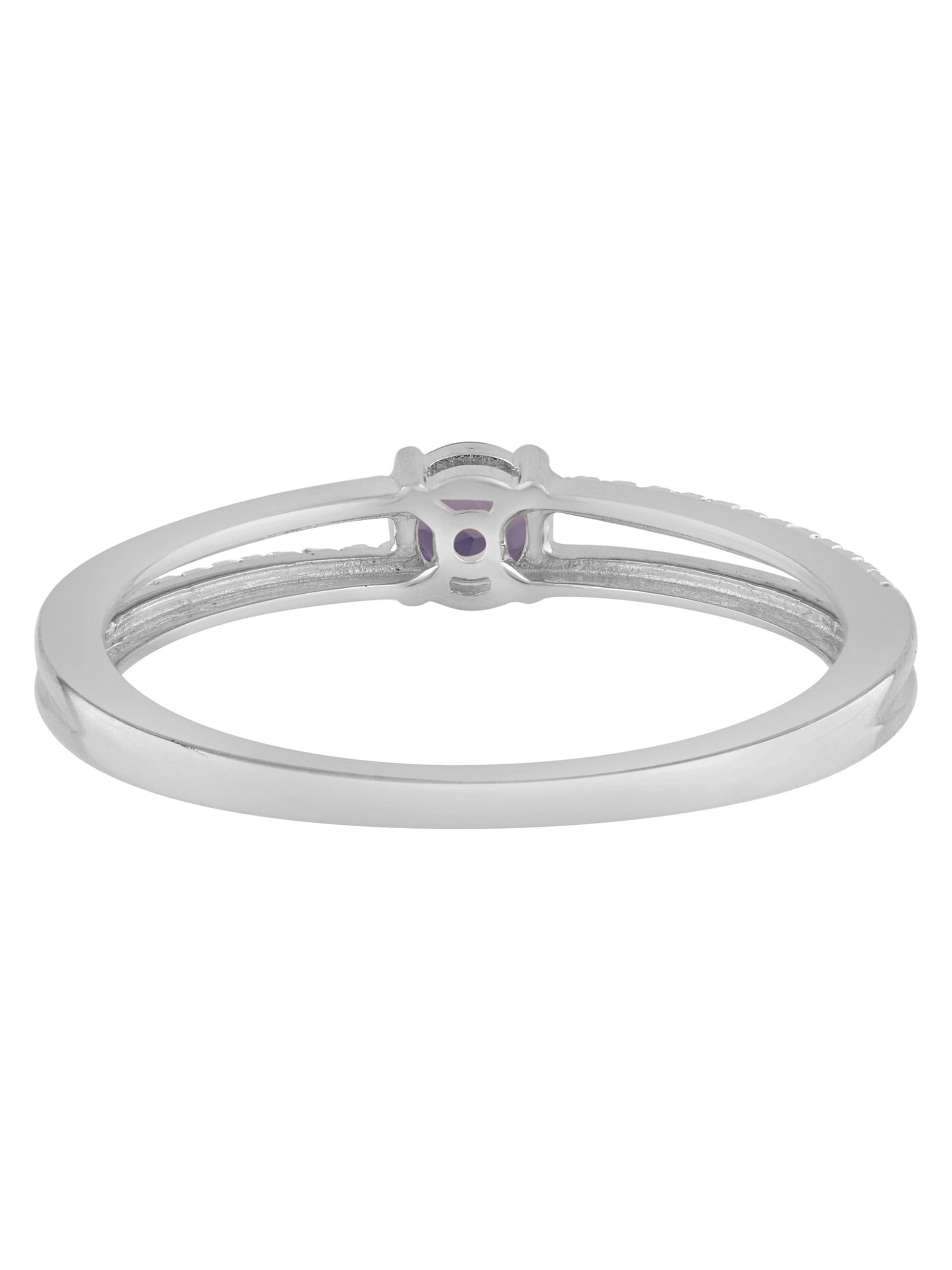 Diamant Exquis Ring 'Ring aus 375 Weißgold mit Diamant' in Silver
