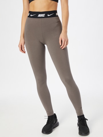 Skinny Leggings 'Club' de la Nike Sportswear pe maro: față