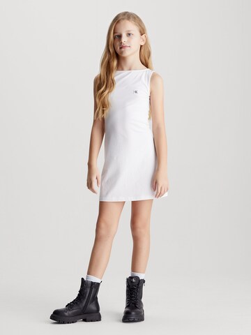 Calvin Klein Jeans Dress in White: front