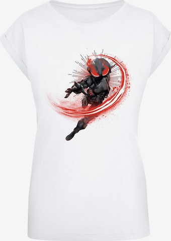 ABSOLUTE CULT T-Shirt 'Aquaman - Black Manta Flash' in Weiß: predná strana