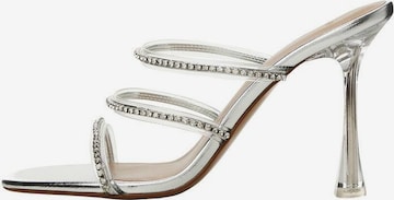 MANGO Mules 'gardenia' in Silver: front