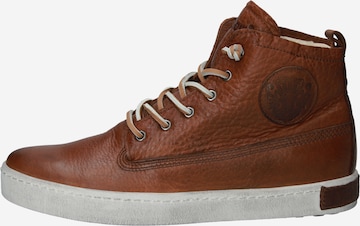 BLACKSTONE - Sapatilhas altas em castanho: frente