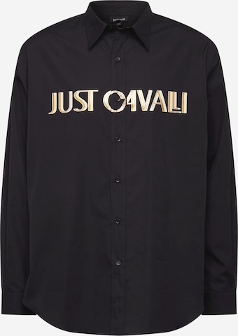 Just Cavalli Regular fit Button Up Shirt in Black: front