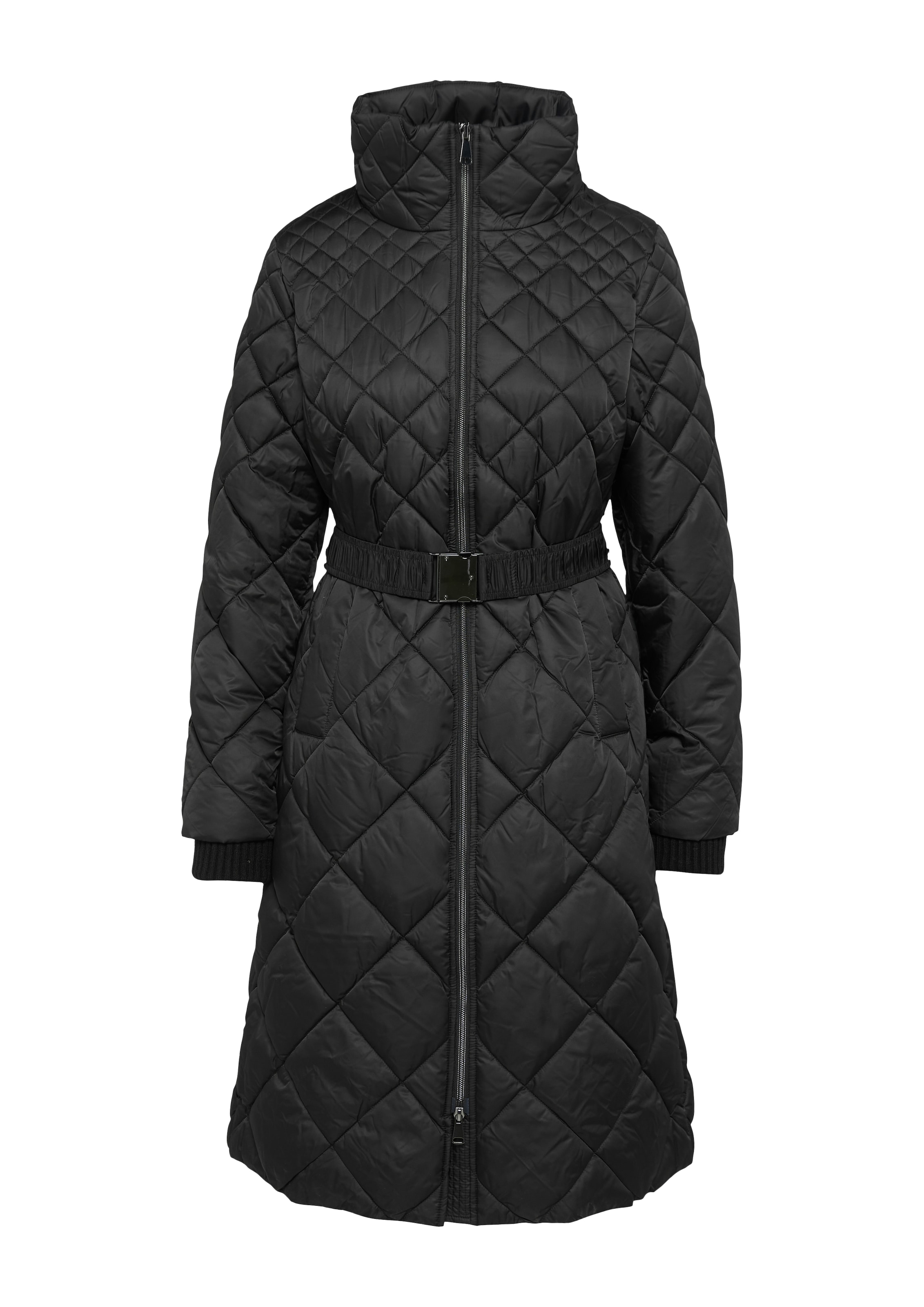 s.Oliver BLACK LABEL Wintermantel in Zwart: voorkant