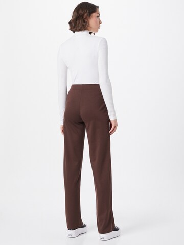 PIECES Wide leg Trousers 'OTINE' in Brown