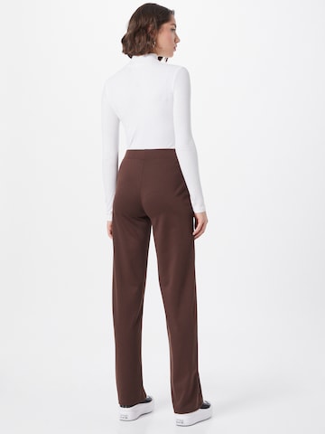 PIECES Wide leg Pants 'OTINE' in Brown