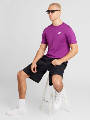 Nike Sportswear Средняя посадка Футболка 'CLUB' в Лиловый