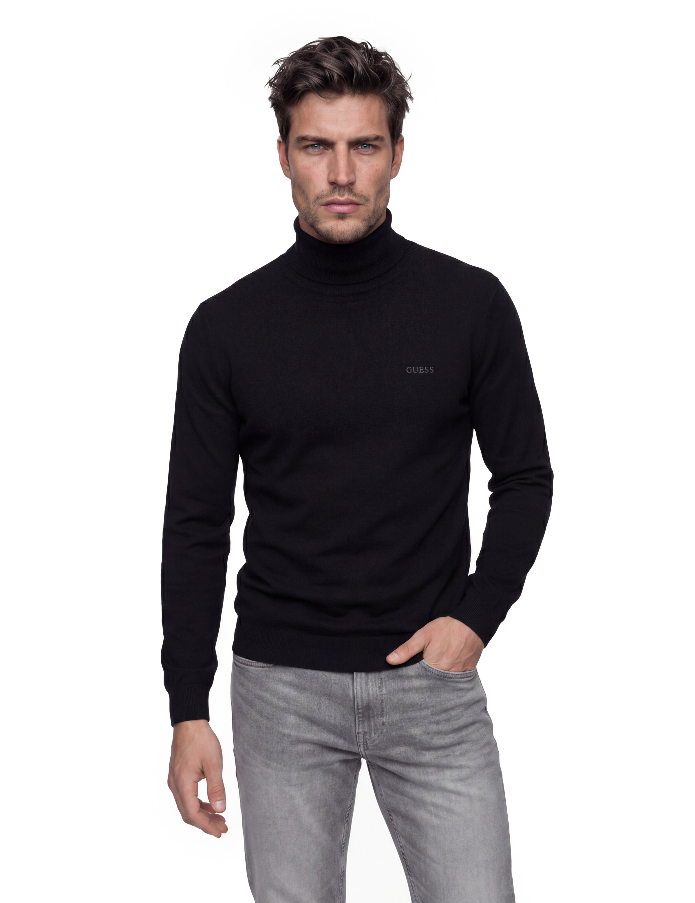GUESS Sweater 'Nigel' in Black: front