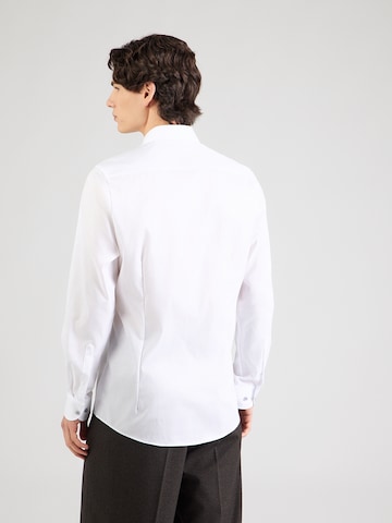 OLYMP - Slim Fit Camisa clássica 'Level 5' em branco