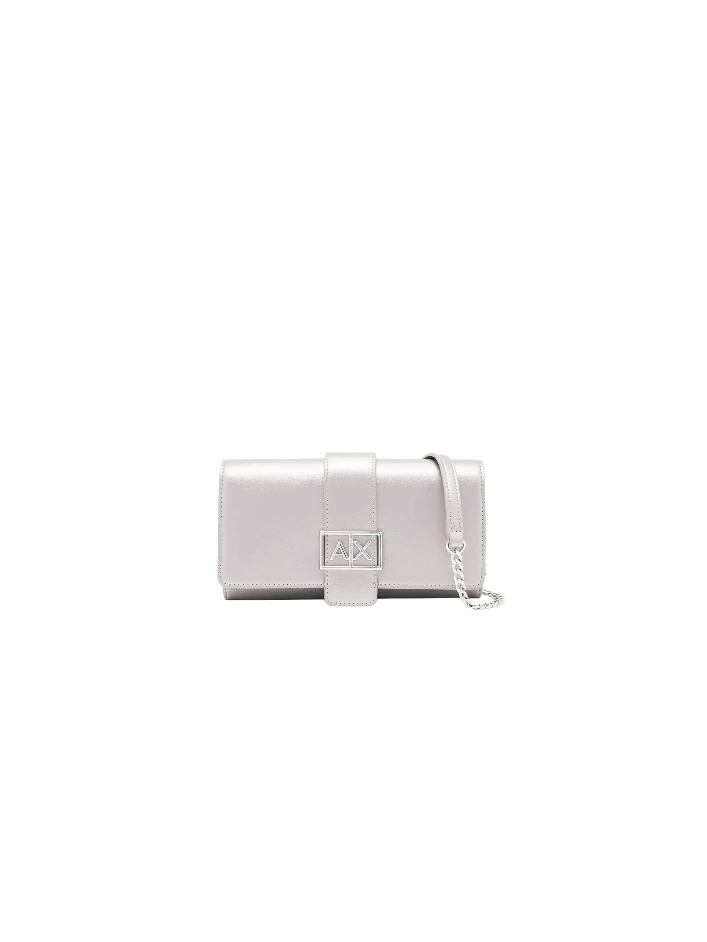 ARMANI Schoudertas 'Signature' in Zilver: voorkant