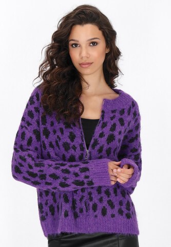 Cardigan myMo ROCKS en violet : devant