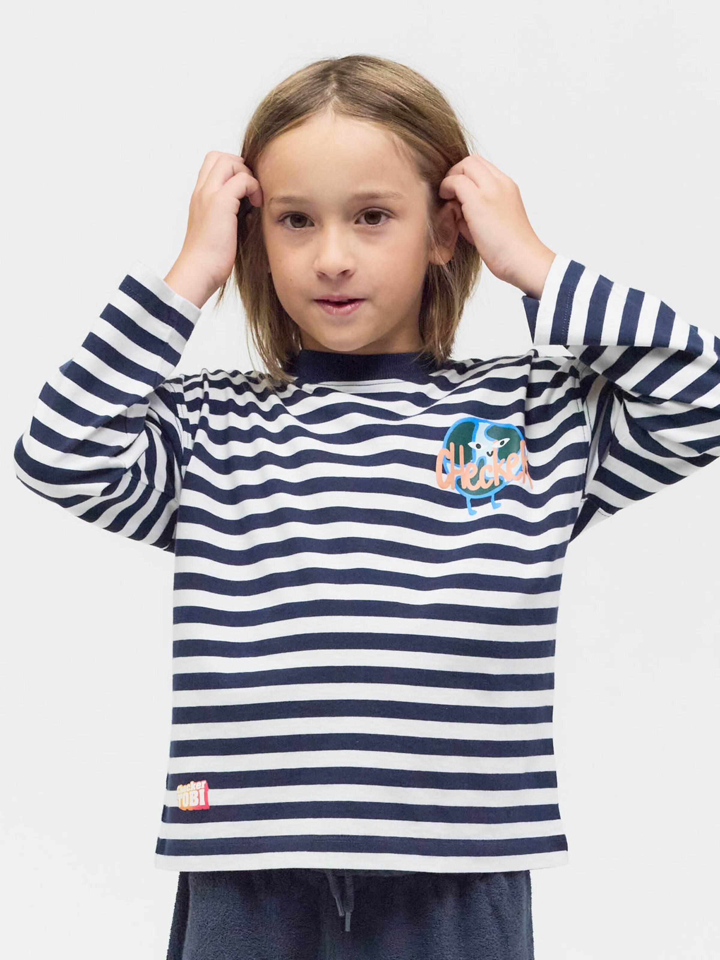 Play Play Pauly Shirt 'CHECKER TOBI' in Blue: front