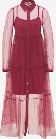 Robe-chemise myMo ROCKS en rouge : devant