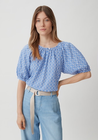 comma casual identity Bluse in Blau: predná strana