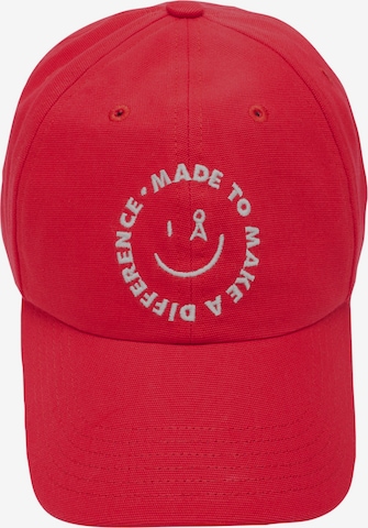 ARMEDANGELS Mütze YENAAS SMILEY Å in Rot: Vorderseite