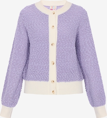 Cardigan IZIA en violet : devant