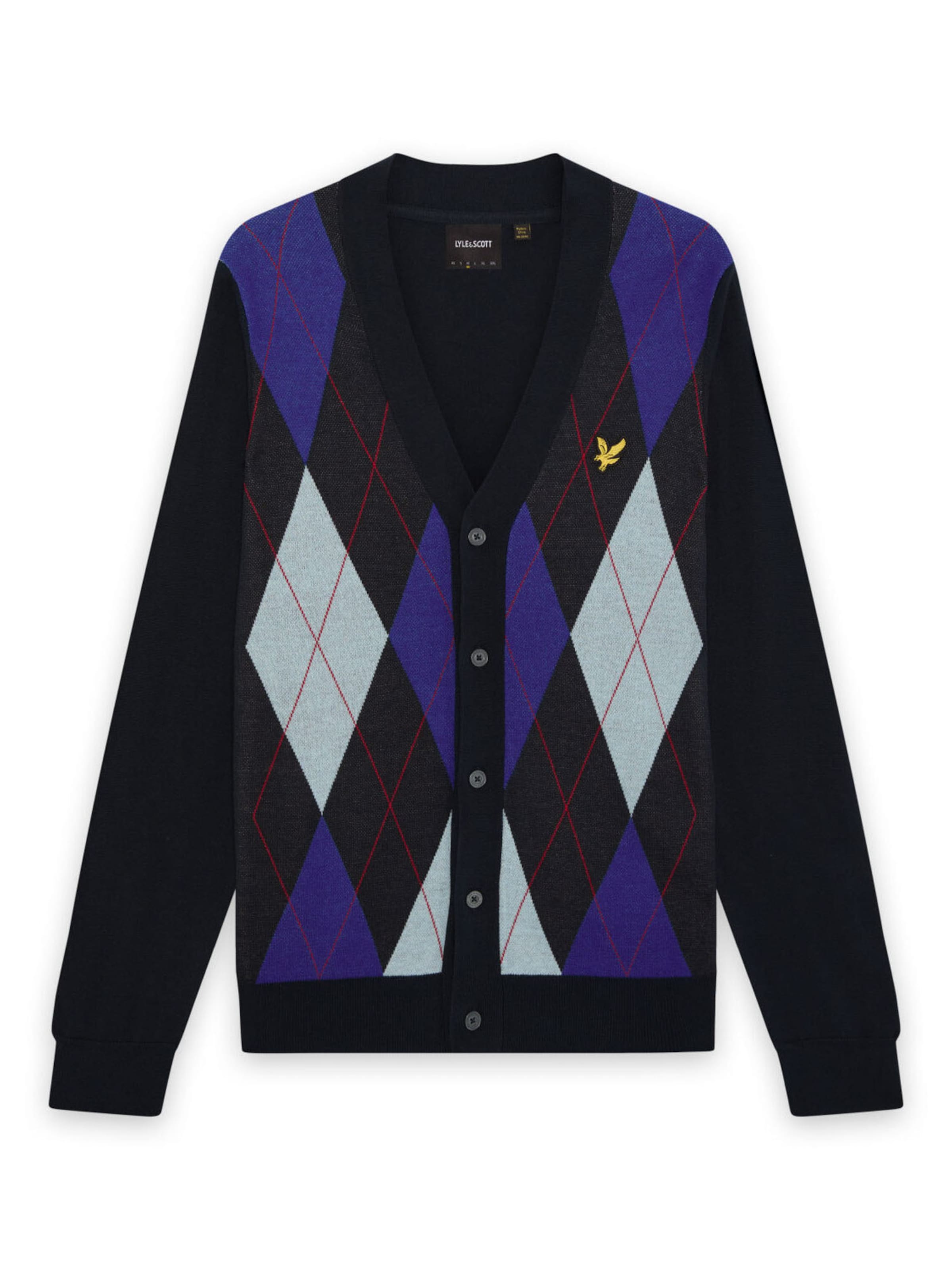 Lyle & Scott Knit cardigan in Blue: front