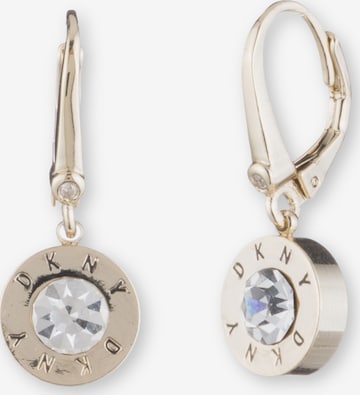 Boucles d'oreilles DKNY en or : devant