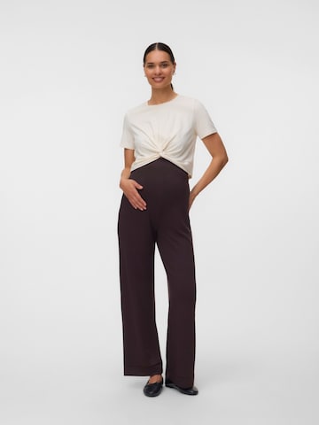 Vero Moda Maternity - Pierna ancha Pantalón 'VMMHALI' en marrón