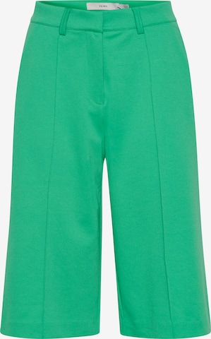 Wide leg Pantaloni con piega frontale 'MONSE' di ICHI in verde: frontale