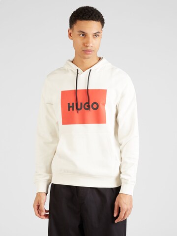 HUGO Sweatshirt 'Duratschi' in White: front