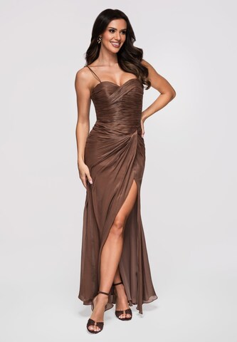 Ombre Kleid in Braun