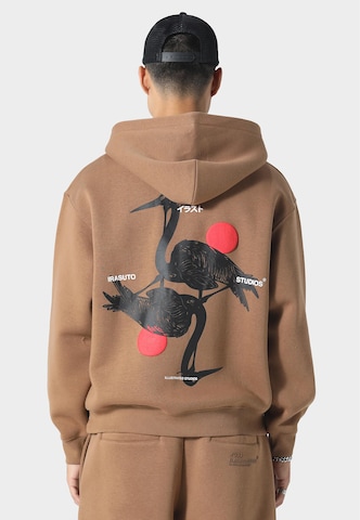 Felpa 'Crane' di Irasuto Studios in marrone: frontale