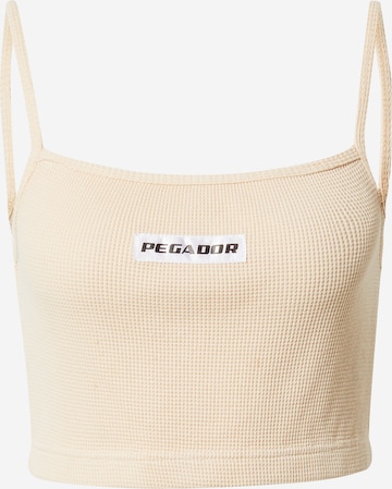 Pegador - Top 'BOCA' en beige: frente