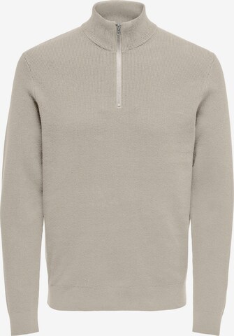 Only & Sons Sweater 'Phil' in Grey: front