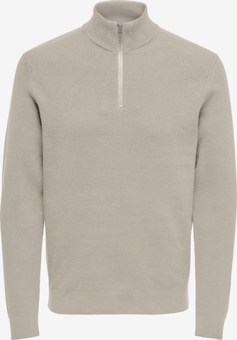 Only & Sons Sweater 'PHIL' in Grey: front
