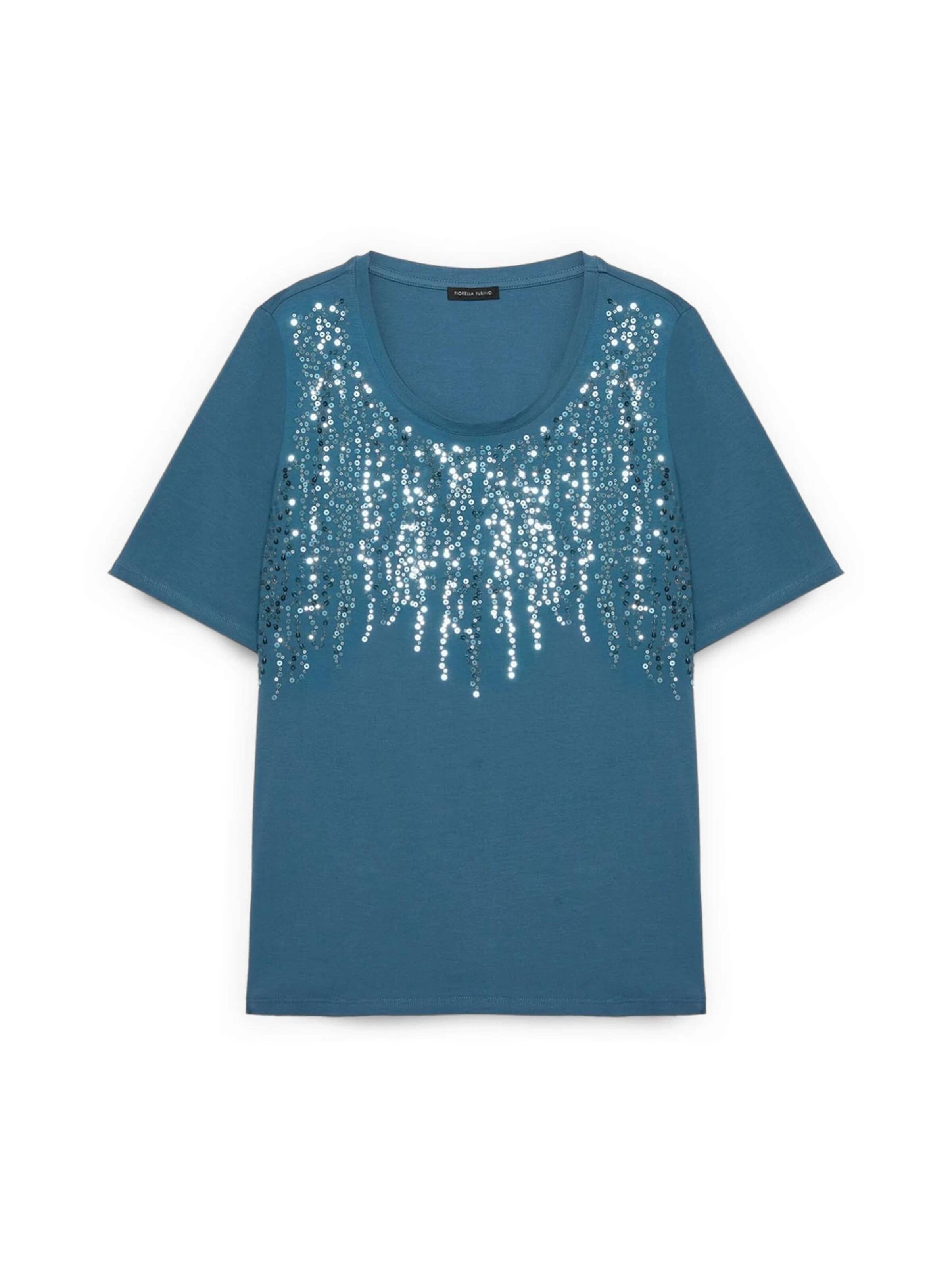Fiorella Rubino Shirt in Blauw: voorkant