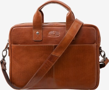 Pride and Soul Document Bag in Brown: front