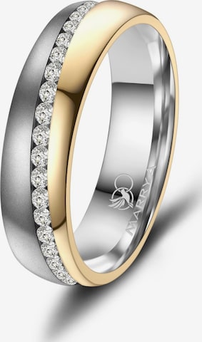 MARRYA Ring 'MARRYA ES-32 Ehering aus Edelstahl - Silberfarben & Gelbgold plattiert' i silver: framsida