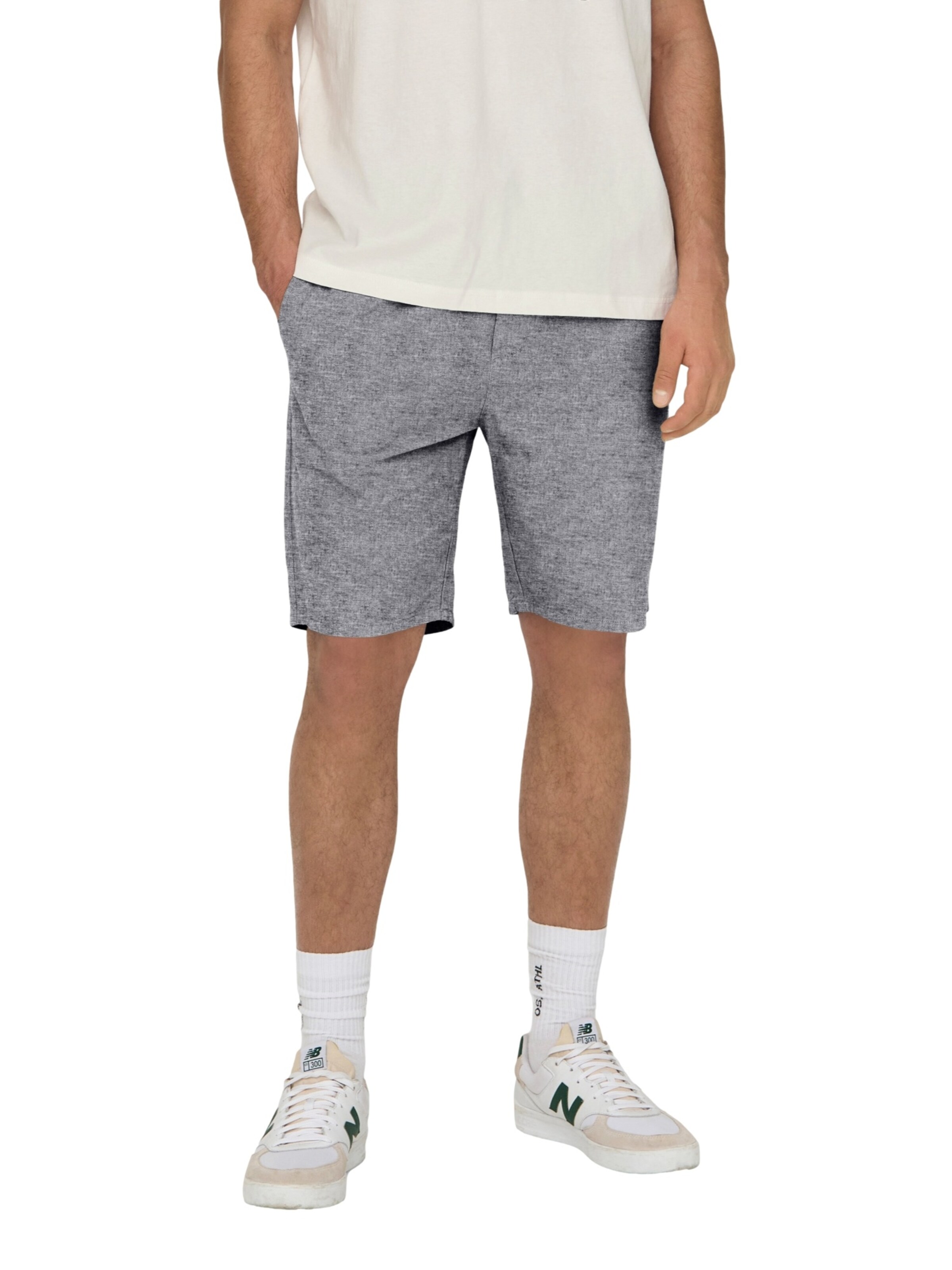 Only & Sons Regular Shorts 'Linus 0007' in Grau: Vorderseite