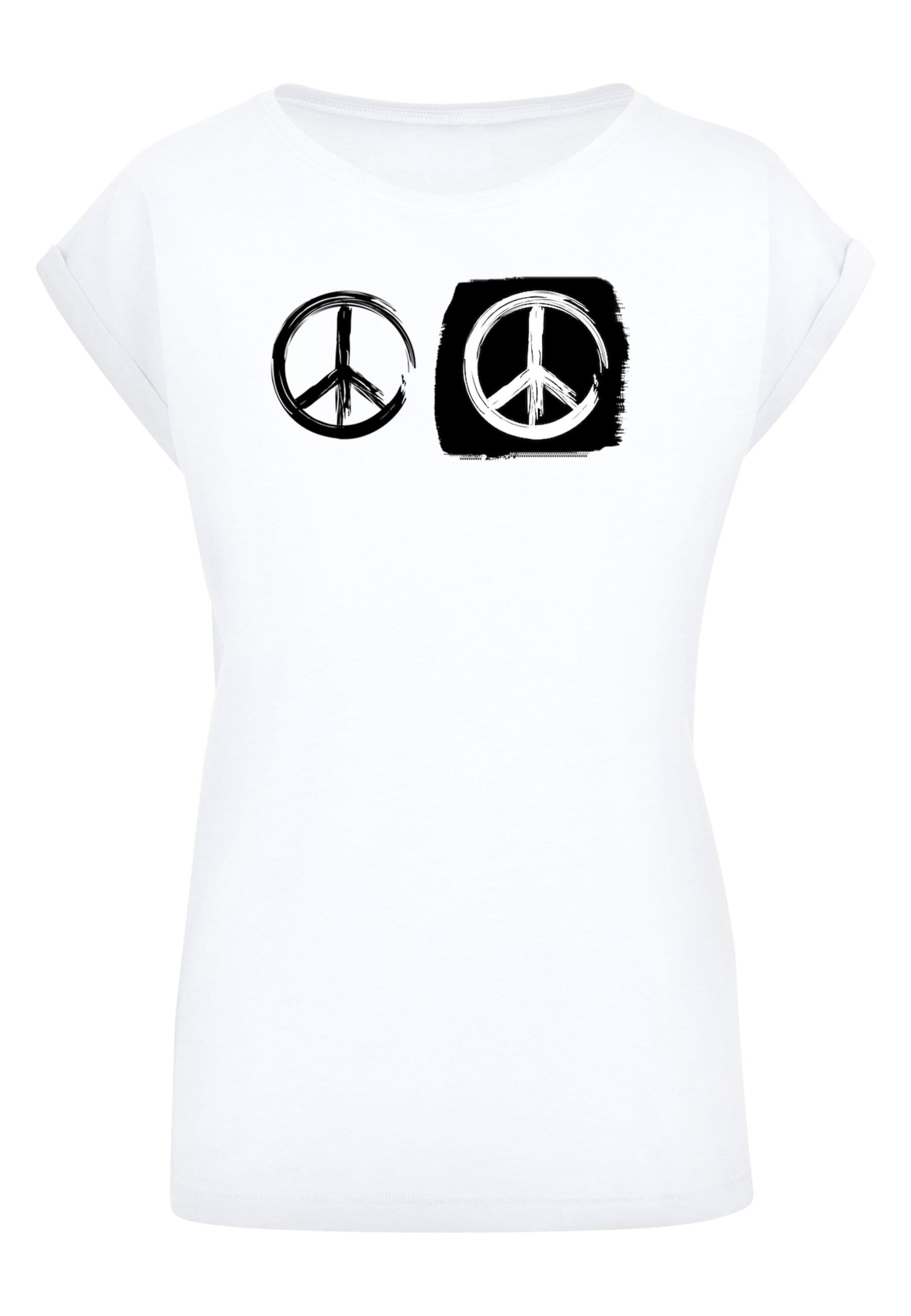 T-shirt 'Peace - Double Peace' Merchcode en blanc : devant
