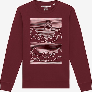 Watapparel Sweatshirt ' Mountains ' in Rot: Vorderseite